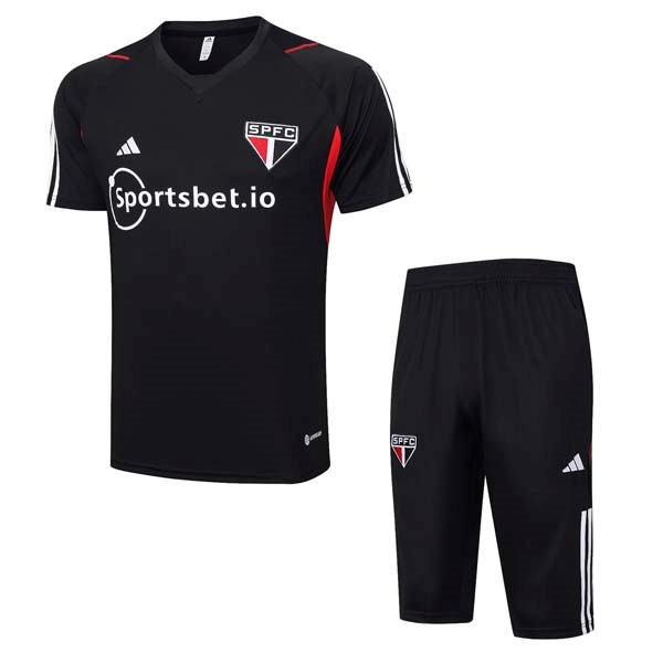 Camiseta Entrenamiento Sao Paulo Conjunto Completo 2023 2024 Negro